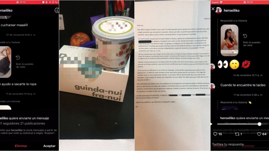 Acoso como en "You": no le respondía los mensajes en redes y le llevó una carta a su trabajo | Actualidad