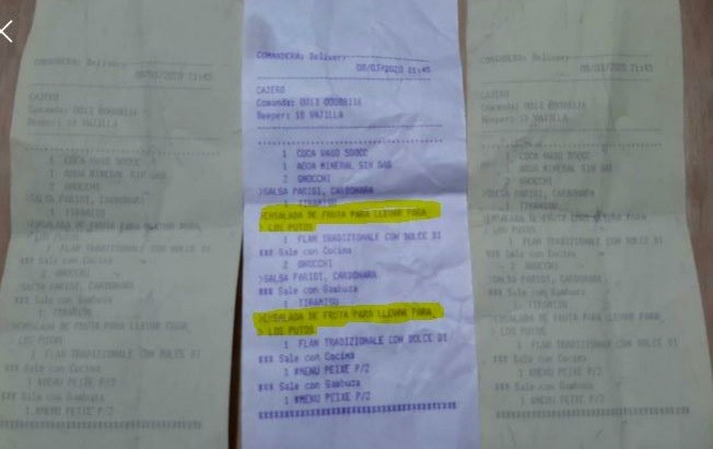 "Ensalada de frutas para los putos": indignante frase en el ticket de un restaurante cordobés | Actualidad