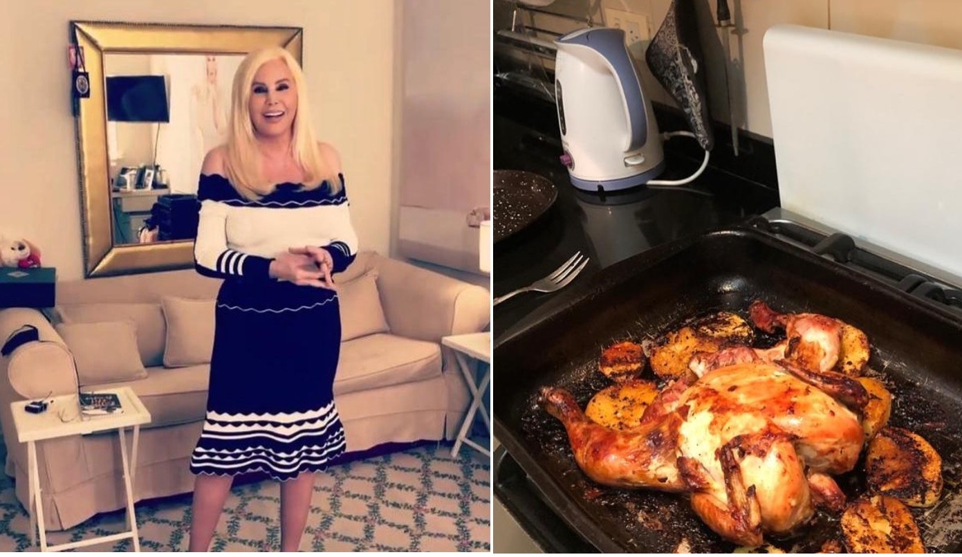 En plena cuarentena, Susana Giménez cocinó su primer pollo al horno | Espectáculos