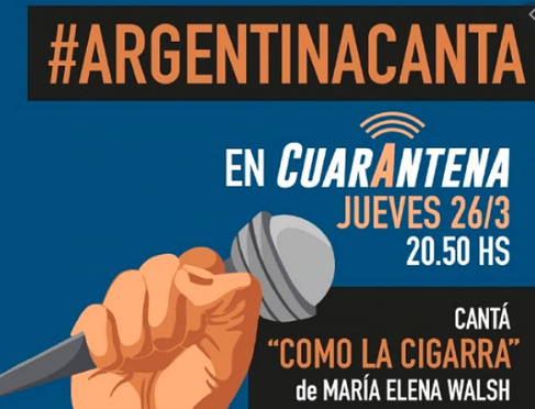 "Argentina canta en cuarentena": los artistas se suman desde sus casas | Actualidad