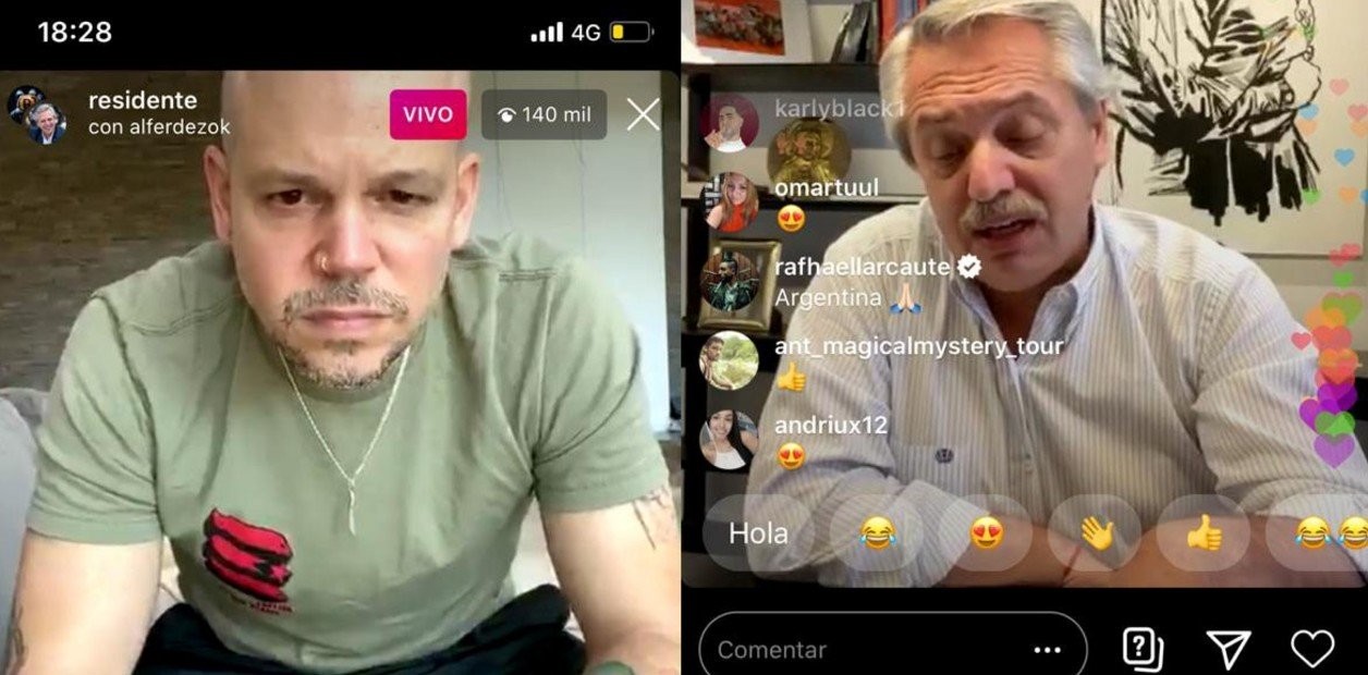 Alberto Fernández con Residente: "Estamos dominando el coronavirus" | Política