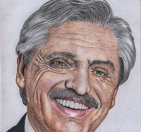 Alberto Fernández agradeció el dibujo de un estudiante de secundaria de Berazategui | Política