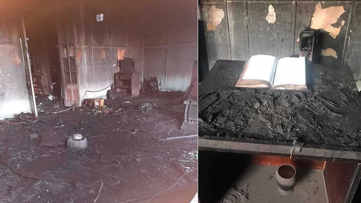 Murió mientras robaba en una iglesia que se incendió: una Biblia fue lo único que no se quemó | Actualidad
