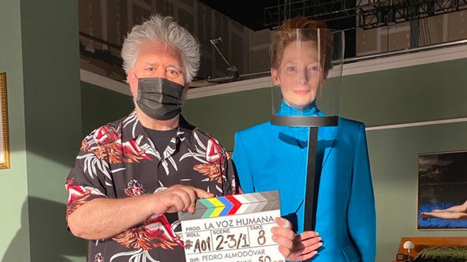 A pesar de la pandemia, Almodóvar y Tilda Swinton arrancan con el rodaje de "La voz humana" | Espectáculos