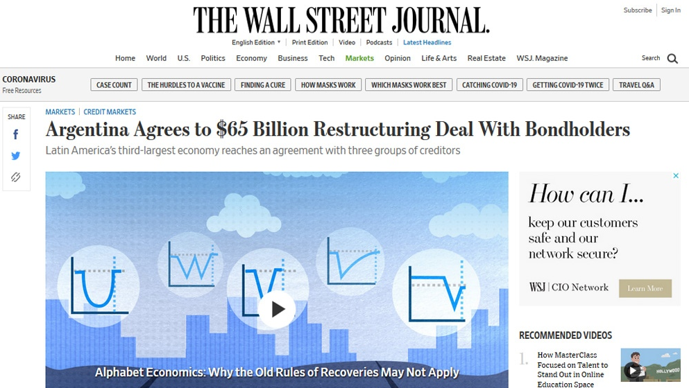El acuerdo con los bonistas tiene una amplia repercusión en el mundo | Política