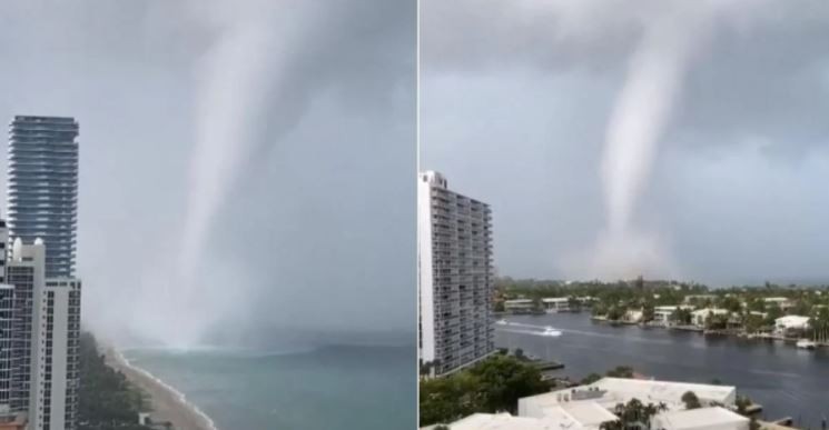 Impactante tromba marina se adentró en tierra como tornado y causó destrozos en Florida | Clima, naturaleza y medio ambiente