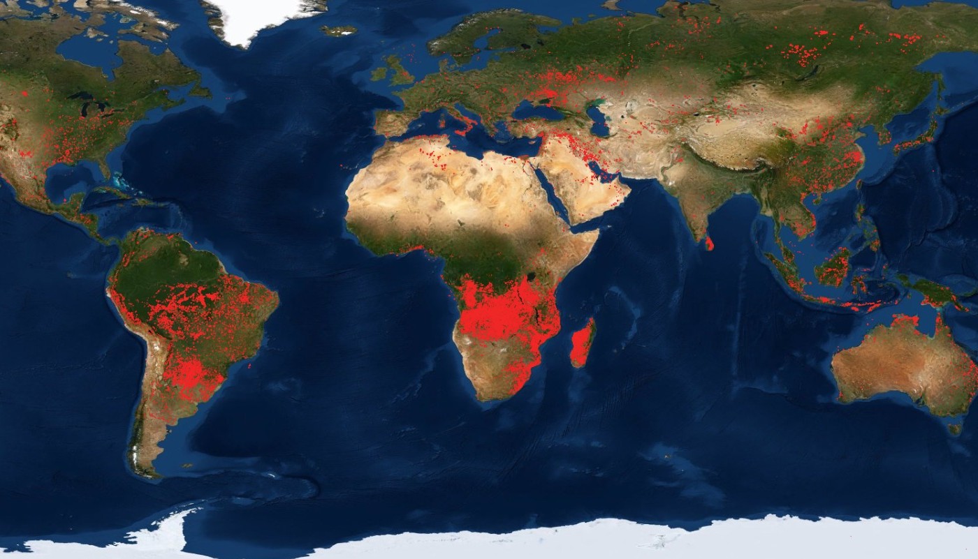 El mapa de los incendios de la NASA: Sudamérica y África bajo fuego | Clima, naturaleza y medio ambiente