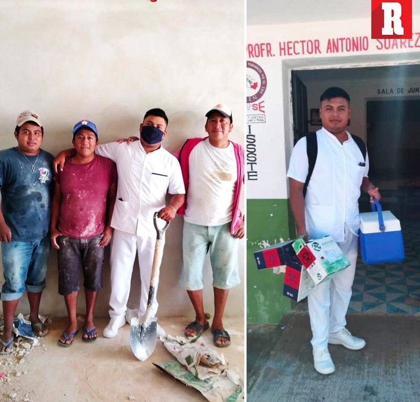 Trabajó como albañil, se graduó de enfermero y no se olvidó de los compañeros | Redes