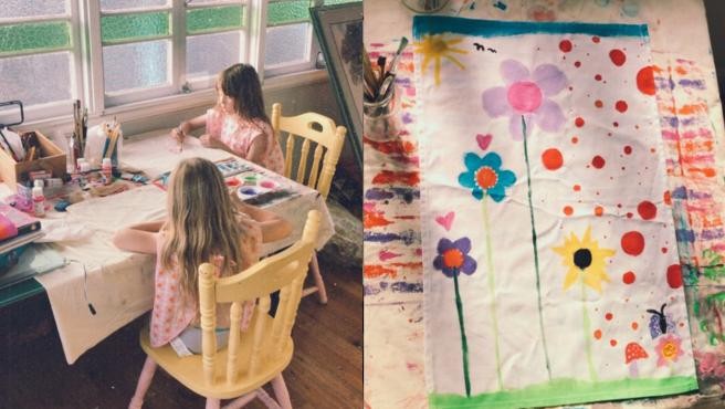 Una nena de 5 años pinta repasadores de cocina para pagar el tratamiento contra el cáncer de su papá | Curiosidades