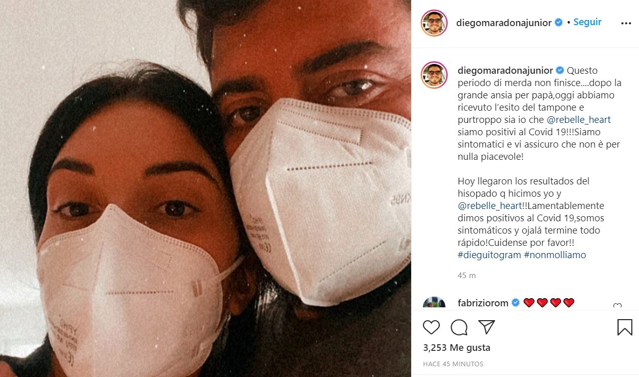 Diego Maradona Junior posterga su viaje a la Argentina tras dar positivo en coronavirus | Deportes