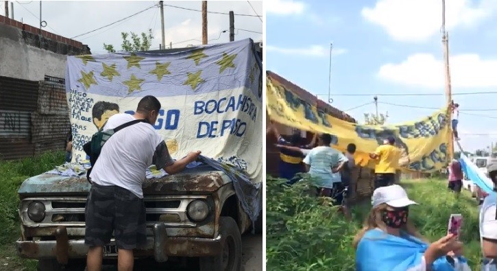Adiós a Maradona: homenajes espontáneos en Villa Fiorito, en la Bombonera y el estadio de Argentinos | Actualidad