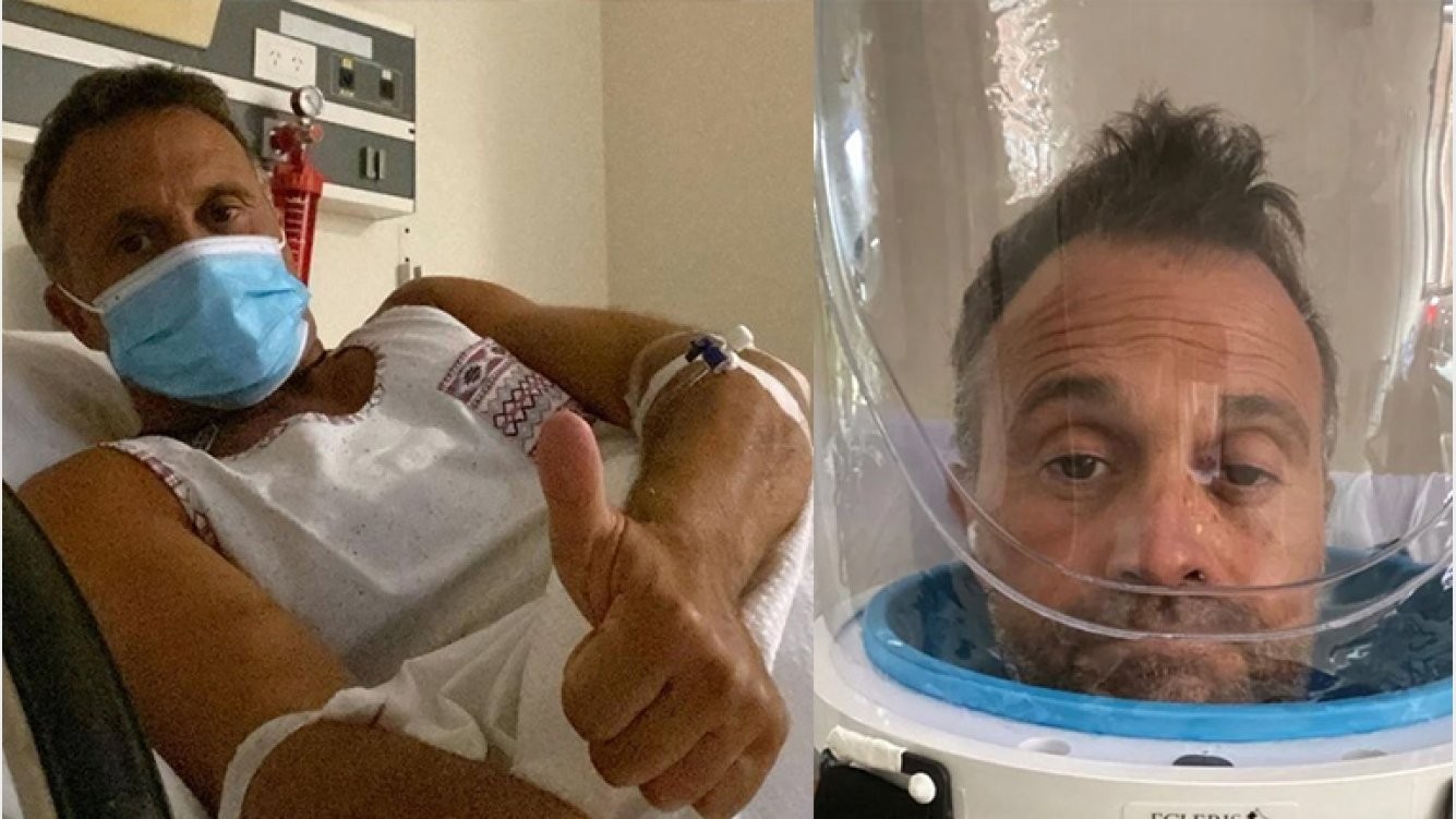 El video de Sergio Lapegüe con casco desde terapia intensiva: "El virus es muy fuerte, pero juntos somos más" | Actualidad