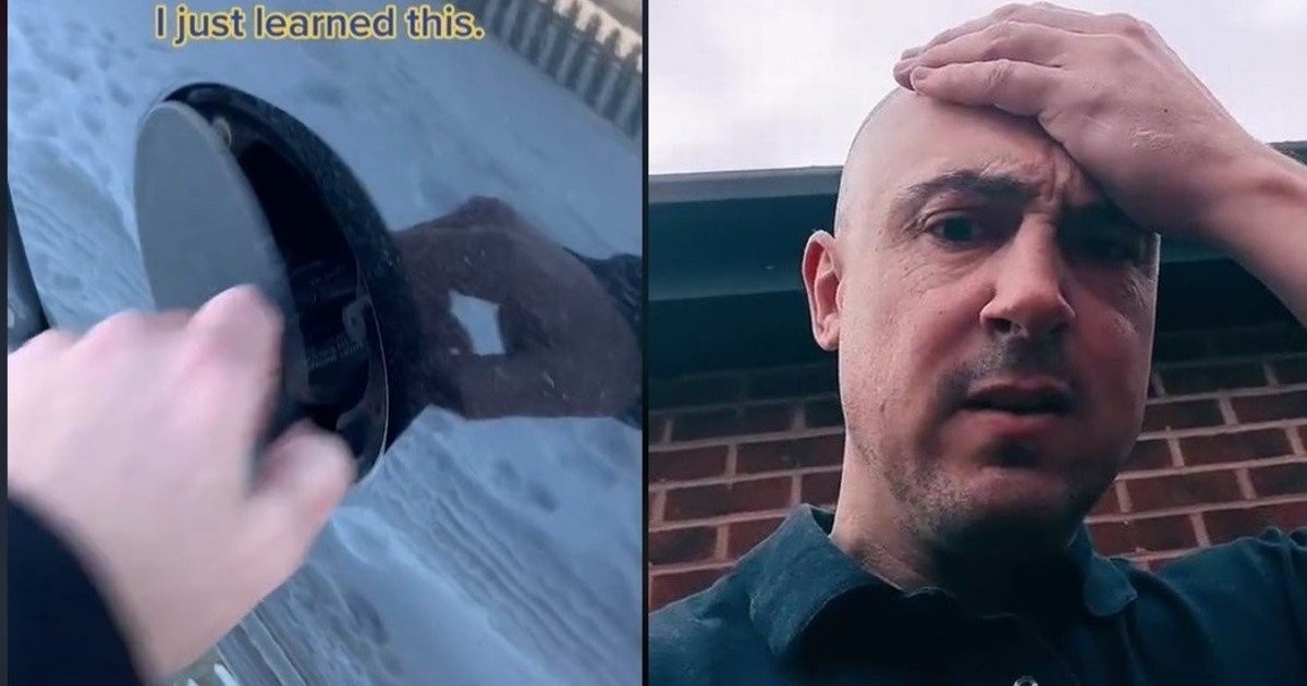 El momento en que un hombre descubre para qué sirve una ranura escondida en los autos | Curiosidades
