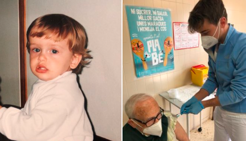La historia del joven enfermero que le tocó vacunar a su propio abuelo | Internacionales