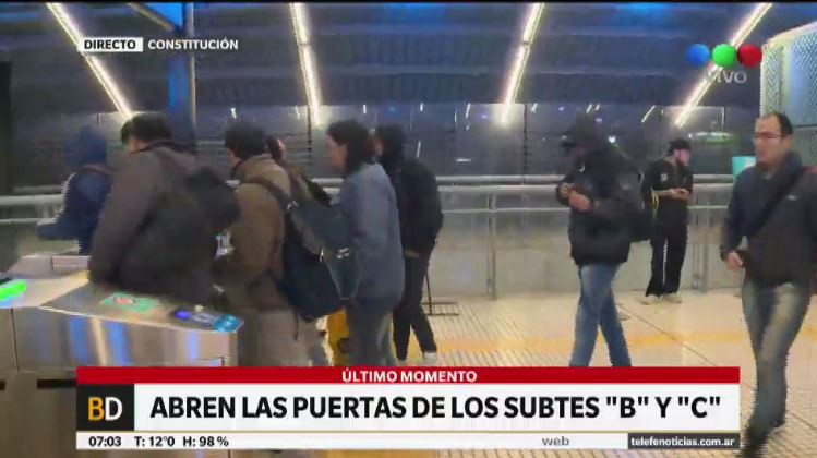 Comenzaron a funcionar las líneas B y C del subte | Actualidad