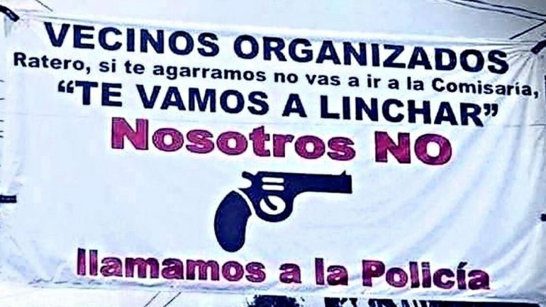 Vecinos de Neuquén colgaron un cartel para intimidar a los ladrones: "Ratero te vamos a linchar" | Actualidad