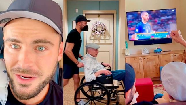 Video: Zac Efron ayudó a su abuelo a "escapar" del geriátrico para ver la final de la Eurocopa | Deportes