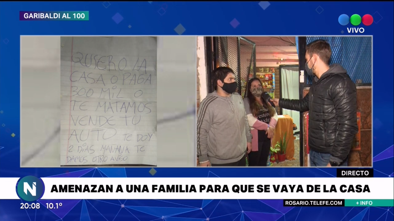 Rosario: Amenazan y extorsionan a una familia: les exigen 300 mil pesos o les usurpan la casa | Actualidad
