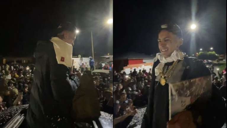 Video: L-Gante volvió a su barrio con una caravana de fans | Espectáculos