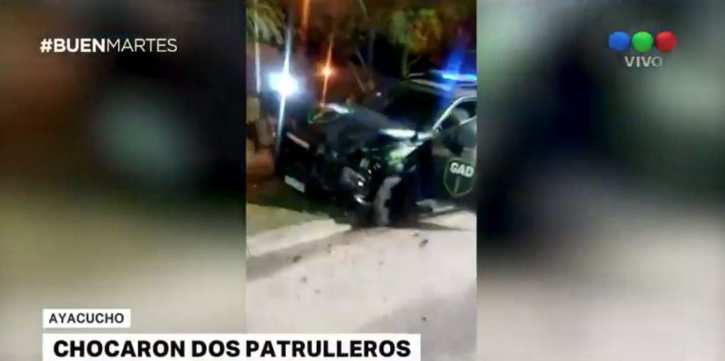 Dos policías resultaron heridos en un violento choque entre patrulleros | Actualidad