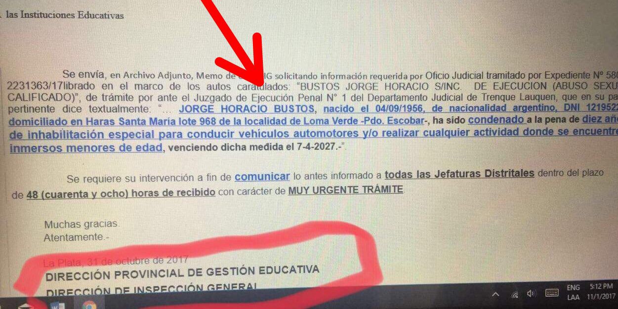 El padre del árbitro Martín Bustos ya tenía una condena por abuso sexual de menores | Actualidad