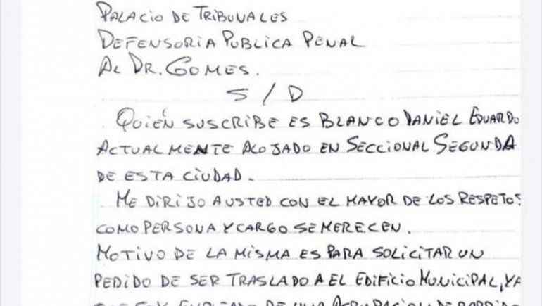 La carta de un preso para pedir que lo dejen salir a cobrar una "beca municipal" | Actualidad