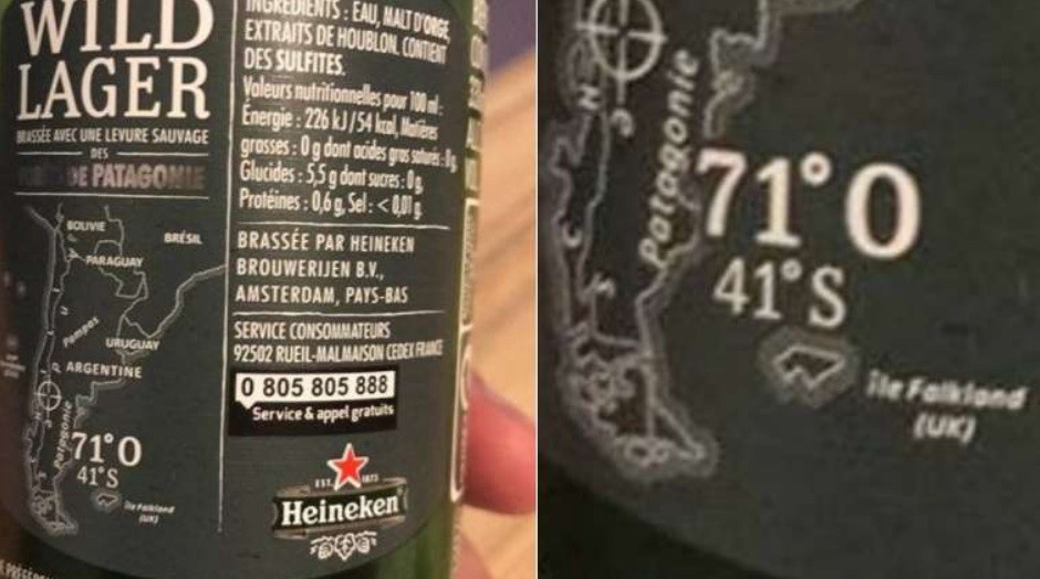 Una etiqueta de cerveza muestra a las Malvinas como territorio británico | Actualidad