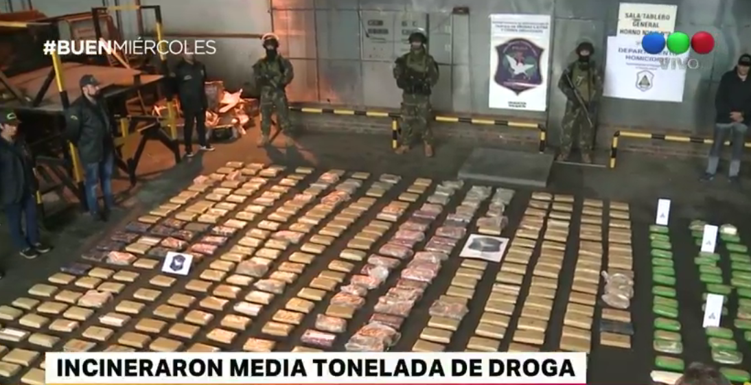 Incineraron media tonelada de droga | Actualidad