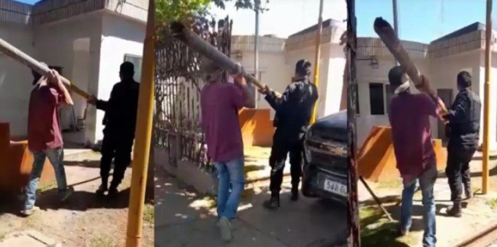 Robarse cualquier cosa: quiso llevarse un poste de luz y lo detuvo la Policía | Actualidad