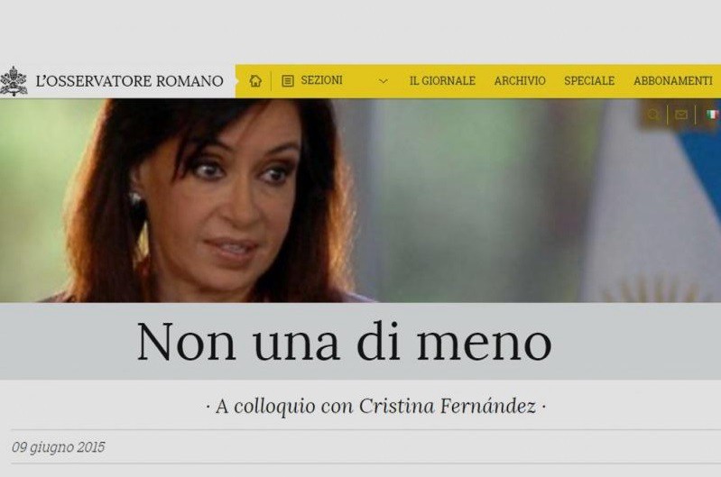 Cristina: "Francisco tiene una visión concreta y profunda de los problemas de las mujeres" | Política