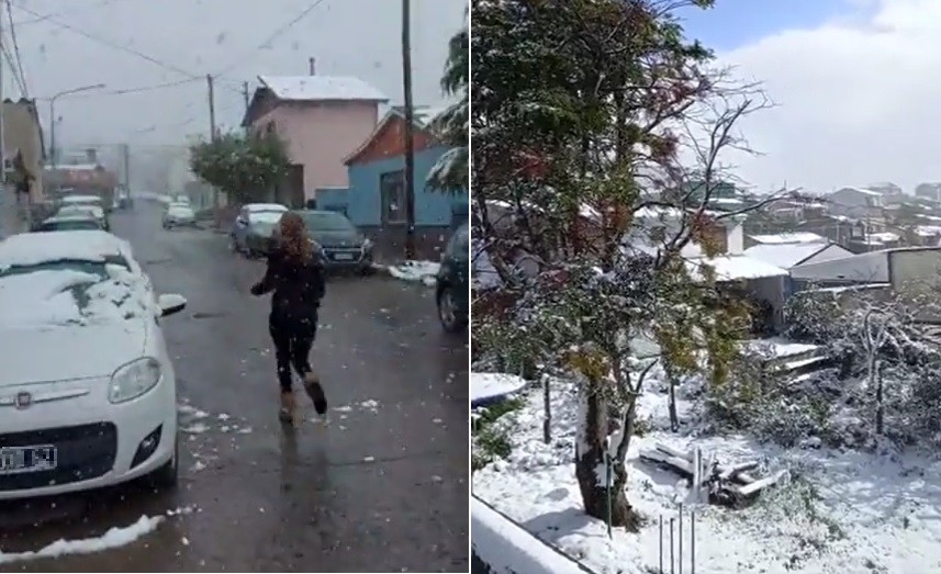 Video: a un mes del inicio del verano, nieva en Ushuaia | Actualidad