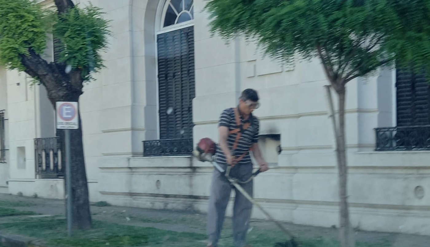 Como en su casa: el intendente de Saavedra-Pigüé salió a cortar el pasto del Municipio | Actualidad