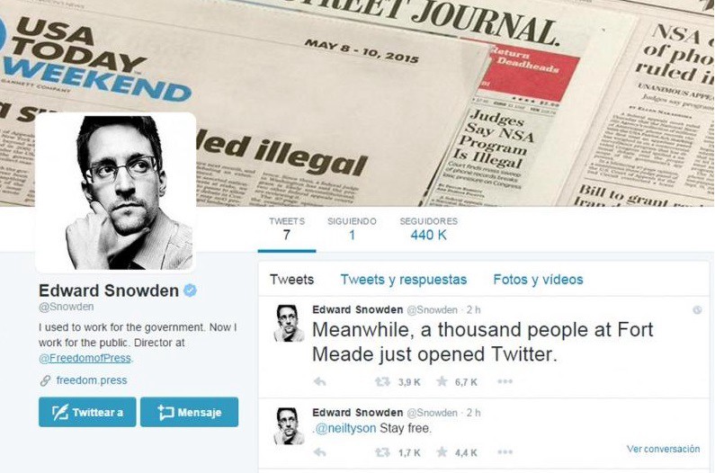 Snowden abrió una cuenta de Twitter y lanzó un provocador mensaje | Tecno
