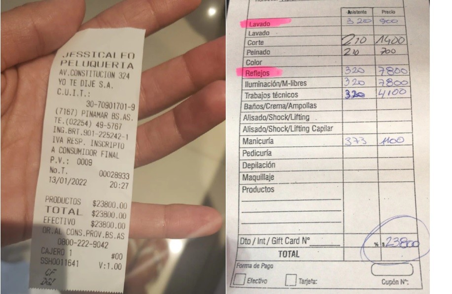 "Los precios están en la puerta": peluquería se defendió tras bronca de cliente que pagó casi $24.000 | Actualidad