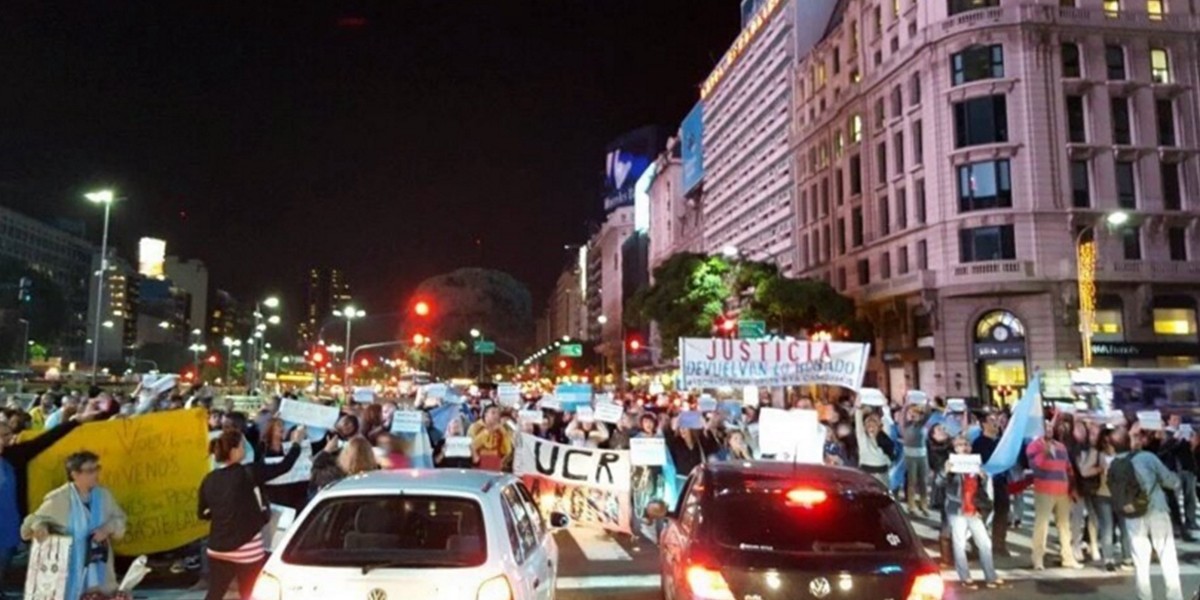 Protesta contra Cristina Kirchner en el Obelisco | Política