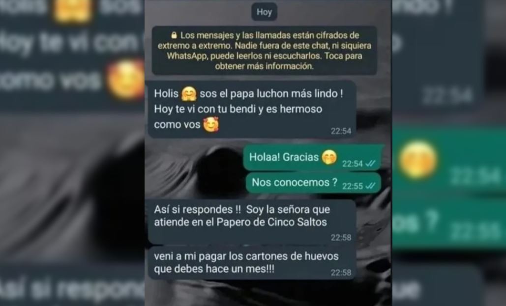 "Sos el papá luchón más lindo": robó en un local y cayó en una trampa por WhatsApp | Actualidad
