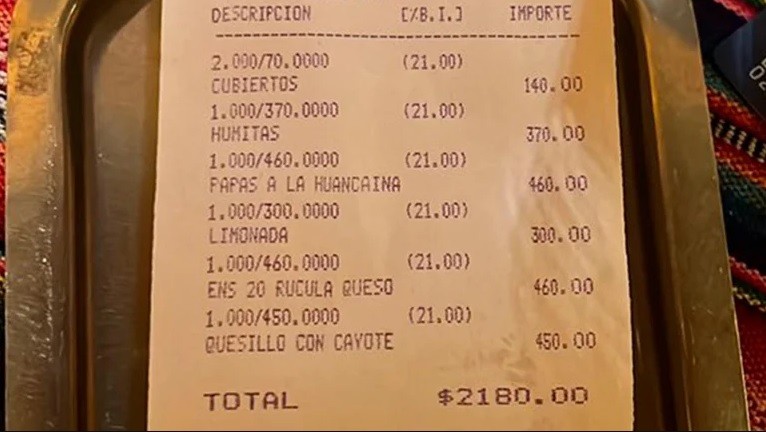 ¿Es barato o es caro?: publicó el ticket de la cena y generó gran debate | Actualidad