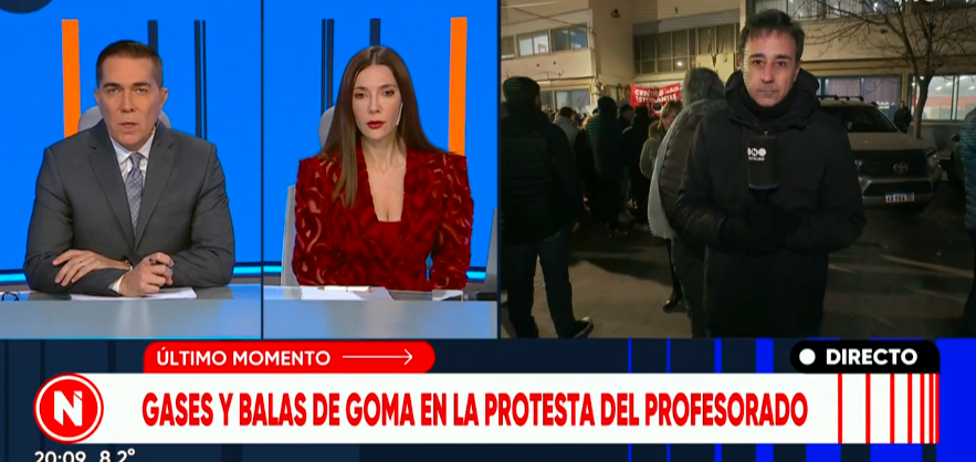 Graves incidentes entre la Policía y docentes que reclamaban seguridad en Puente La Noria | Actualidad