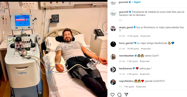 Gustavo Conti le donó médula a su hermano: “Comenzó la batalla de la sanación” | Espectáculos