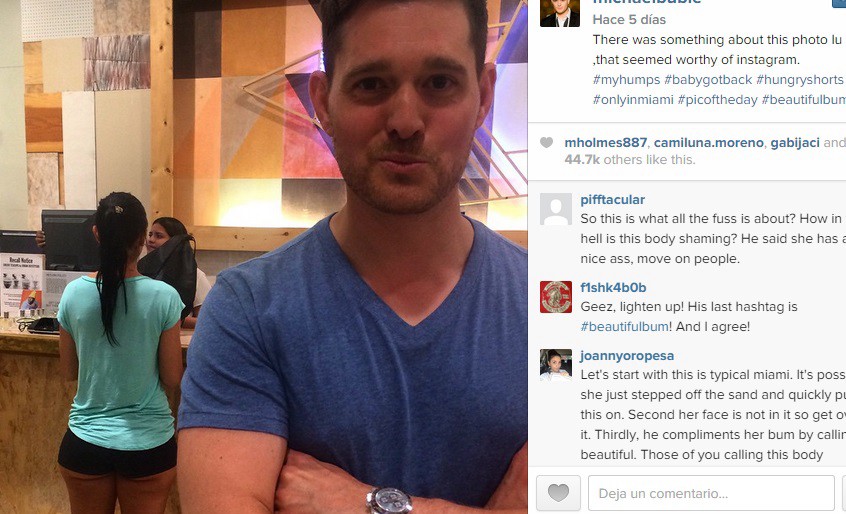 Critican a Michael Bublé por burlarse de la cola de una mujer | Espectáculos