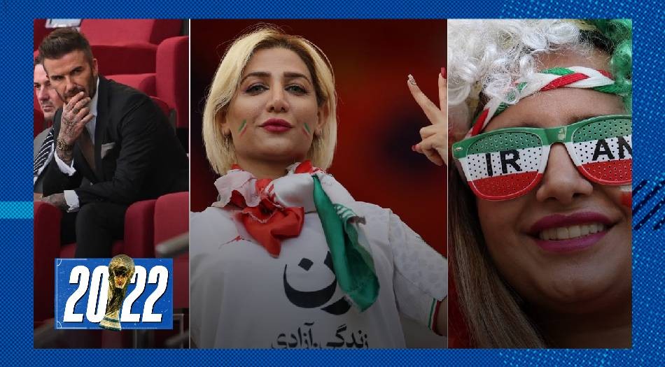 El color de los hinchas en Inglaterra-Irán, con David Beckham como espectador de lujo | Qatar 2022