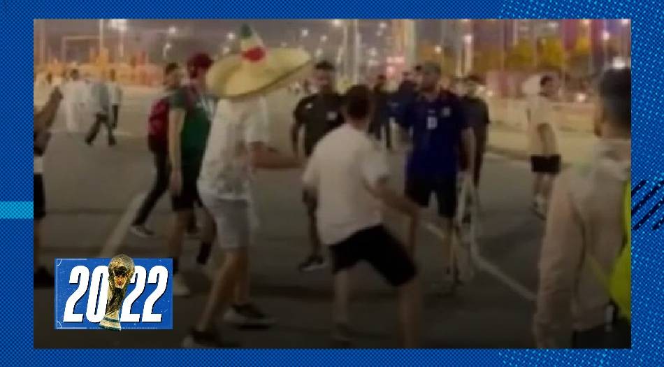Video: pelea entre argentinos y mexicanos en las calles de Doha | Qatar 2022