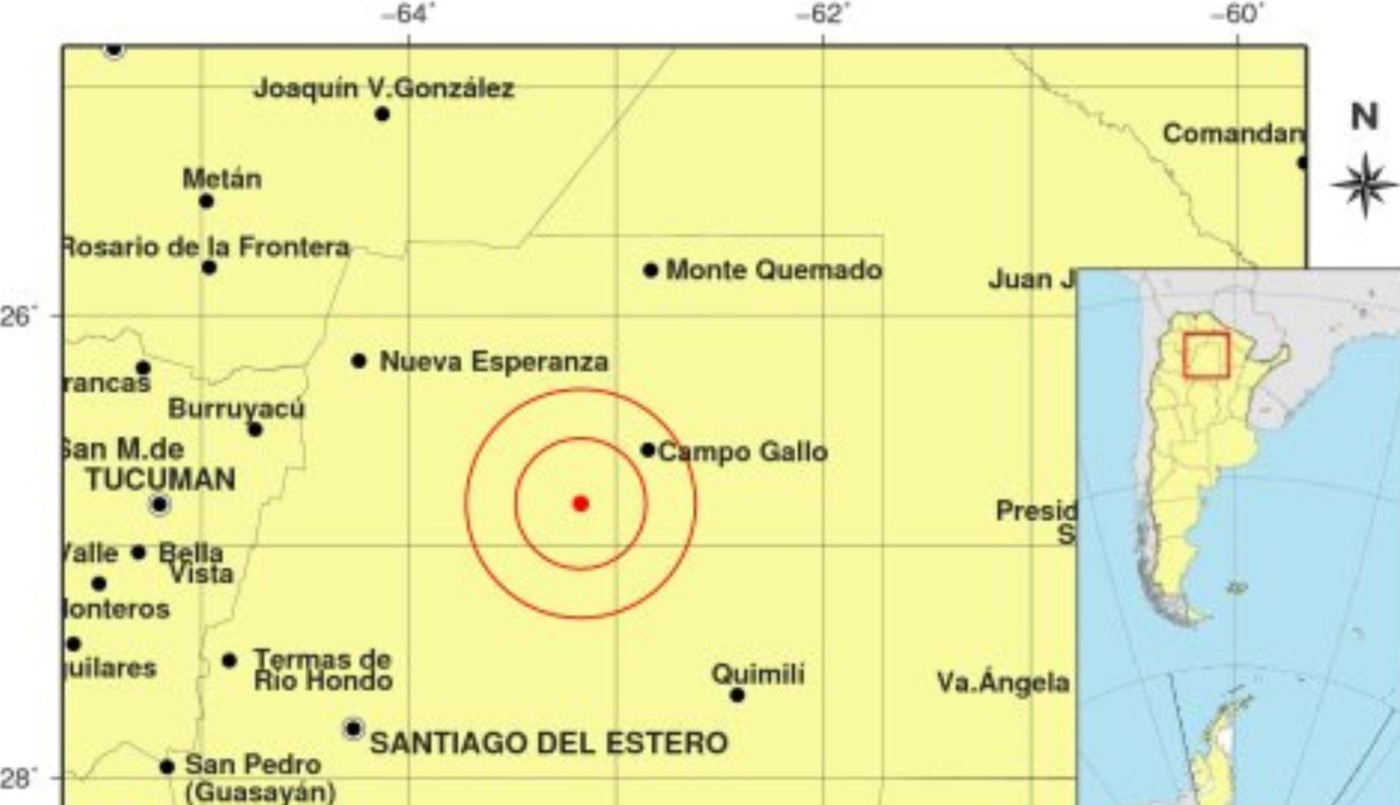 Fuerte sismo en Santiago del Estero: se sintió en Córdoba y norte de Chile | Clima, naturaleza y medio ambiente