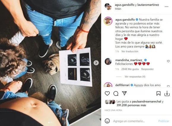 Lautaro Martínez y Agustina Gandolfo anunciaron que serán padres por segunda vez | Deportes