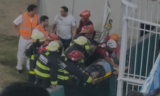 Hincha de Belgrano cayó al foso del Kempes durante el partido con Sarmiento | Deportes