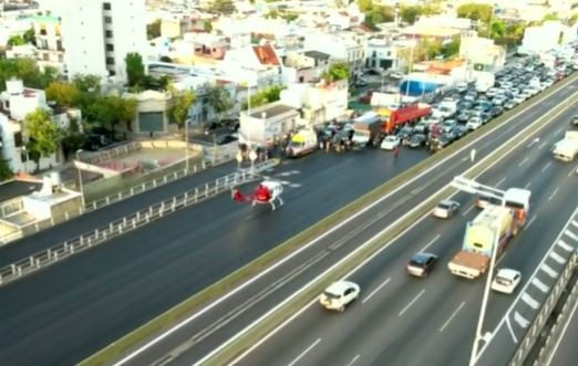 Seis heridos en choque múltiple en bajada de la AU 25 de Mayo a la altura de Boedo | Actualidad