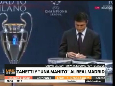 Zanetti y una "manito" al Real Madrid | Deportes