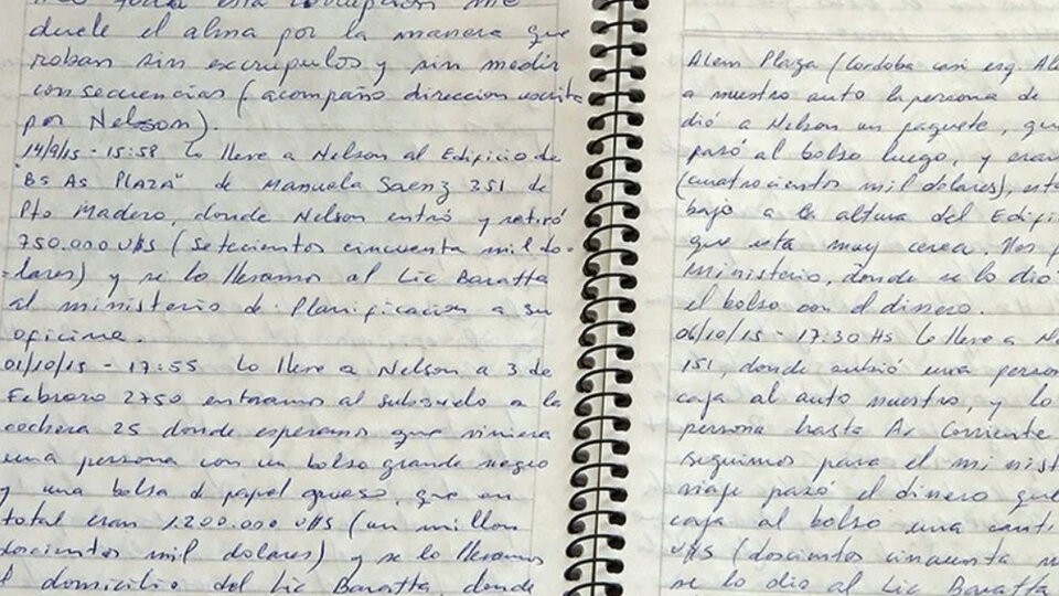 Se manipularon piezas del "Caso Cuadernos", determinó un peritaje caligráfico | Política