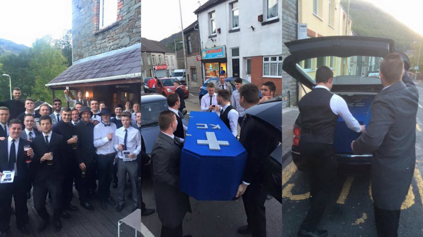 Jóvenes celebraron un funeral falso para un amigo que se puso de novio | Curiosidades