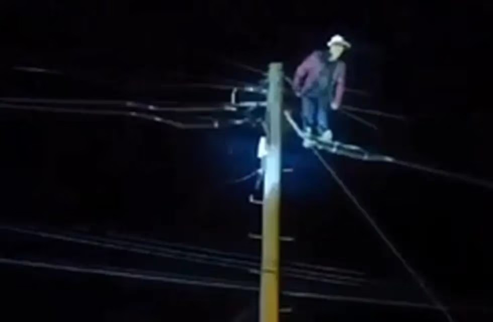 Video: Estaba robando cables y se negaba a bajar del poste | Actualidad